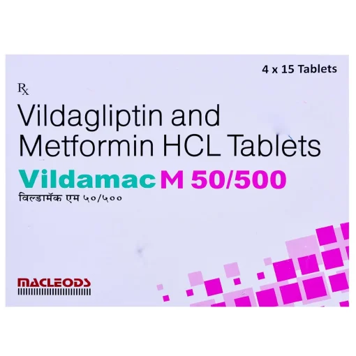 VILDAMAC M 50/500 MG TABLET- ametheus health