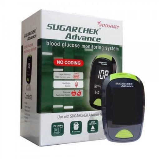 SUGARCHEK COMBO PACK OF ADVANCE GLUCOMETER WITH 10 STRIPS - Ametheus Health